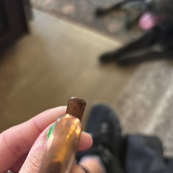 Brown Minimalist Copper Cuff Bracelet - Picture 4 of 7